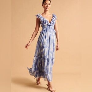 Abercrombie & Fitch Ruffle Maxi Dress